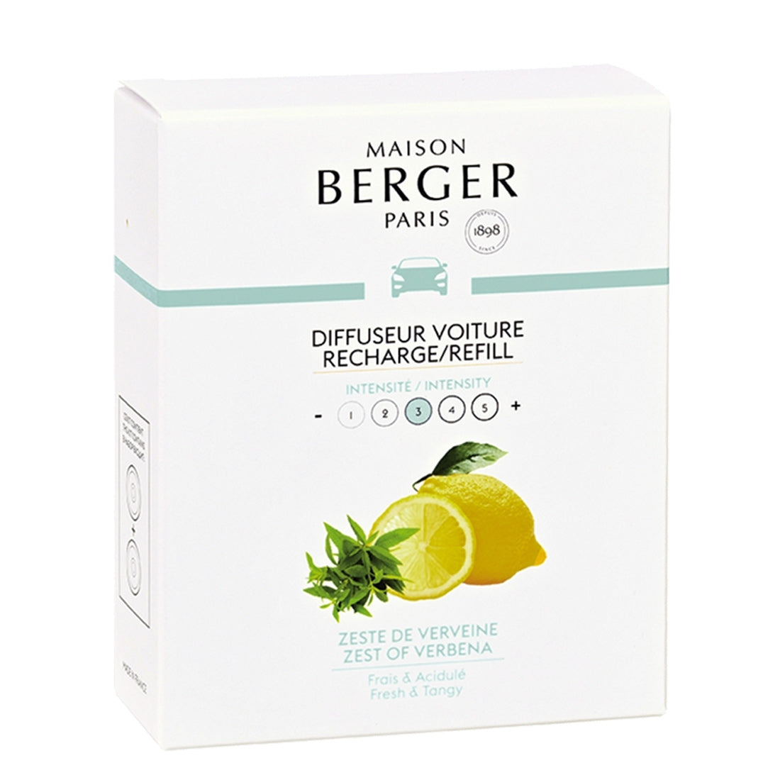 Maison Berger Paris Diffuseur Voiture Recharge Zeste De Verveine