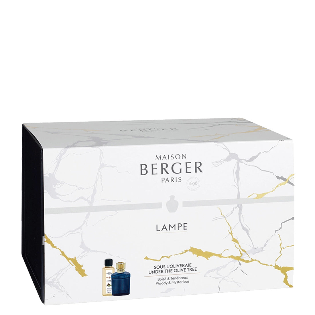 Maison Berger Paris Lampe Alpha Bleu Imperial + Ricarica Sous L'Oliveraie 250 ml