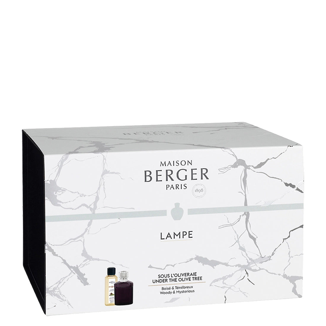 Maison Berger Paris Lampe Alpha Prune Scandal + Ricarica Sous L'Oliveraie 250 ml