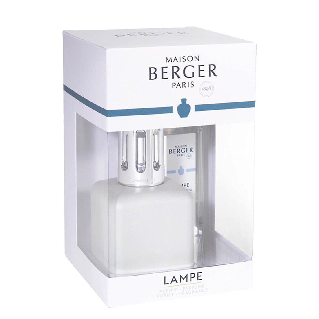 Maison Berger Paris Lampe Glacon Blanc + Ricarica Delicat Musc Blanc 250 ml