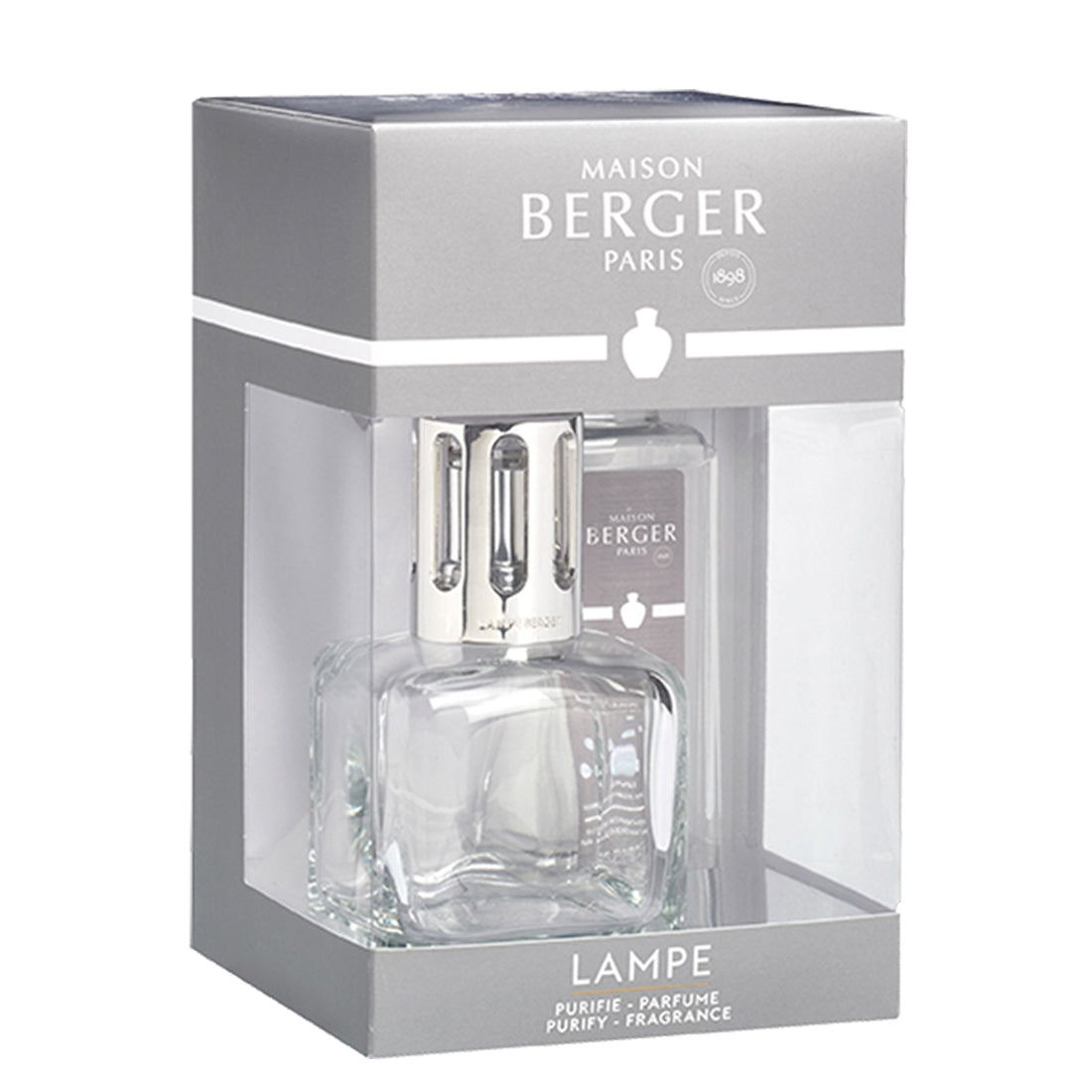 Maison Berger Paris Lampe Glacon Transparente+Ricarica Air Pur 250ml