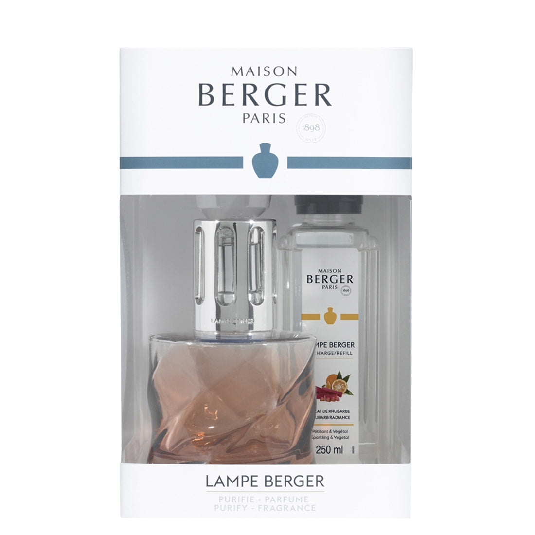 Maison Berger Paris Spirale Rosa Ambrato+Ricarica Eclat de Rhubarbe 250 ml