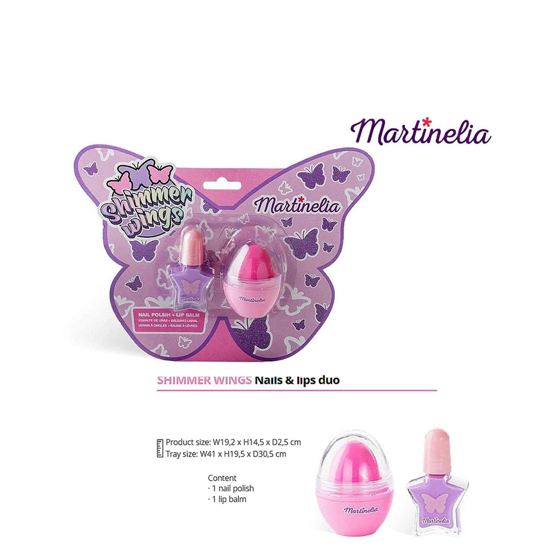 Martinelia Shimmer Wings Nail & Lip Balm Duo Set