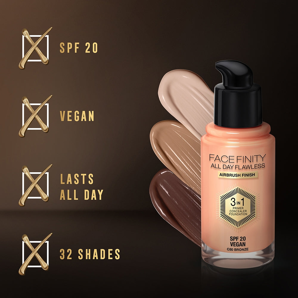 Max Factor Facefinity Flawless 3In1 080 Bronze SPF20-3