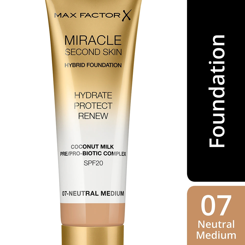 Max Factor Miracle Second Skin 07 Neutral Medium SPF20-4