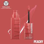Maybelline New York Super Stay Vinyl Ink 15 Peachy-4