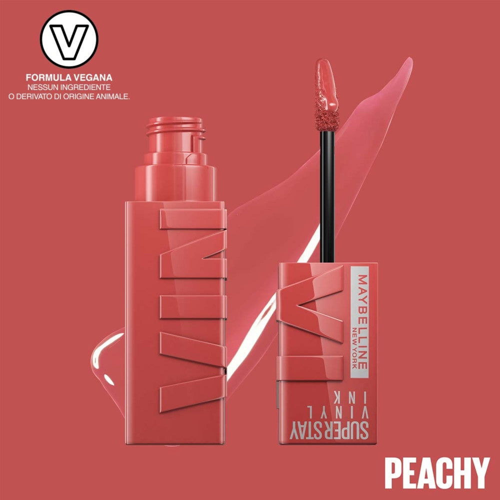 Maybelline New York Super Stay Vinyl Ink 15 Peachy-4