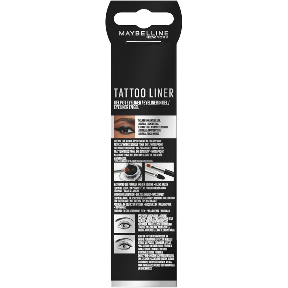 Maybelline New York Tatto Liner Gel Pot 2in1 Blackest Black-2