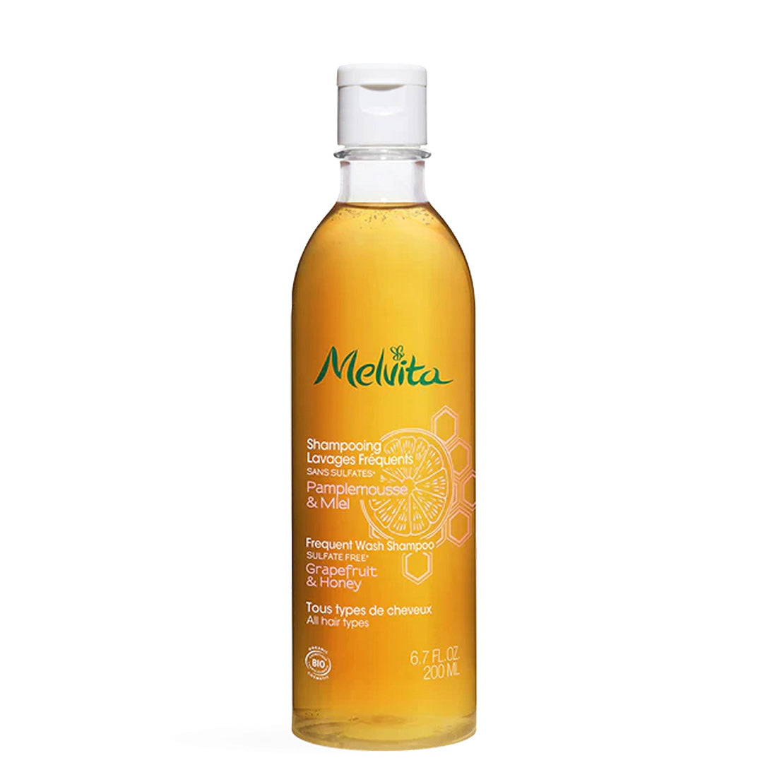 Melvita Shampooing Lavages Fréquents Pamplemousse&Miel
