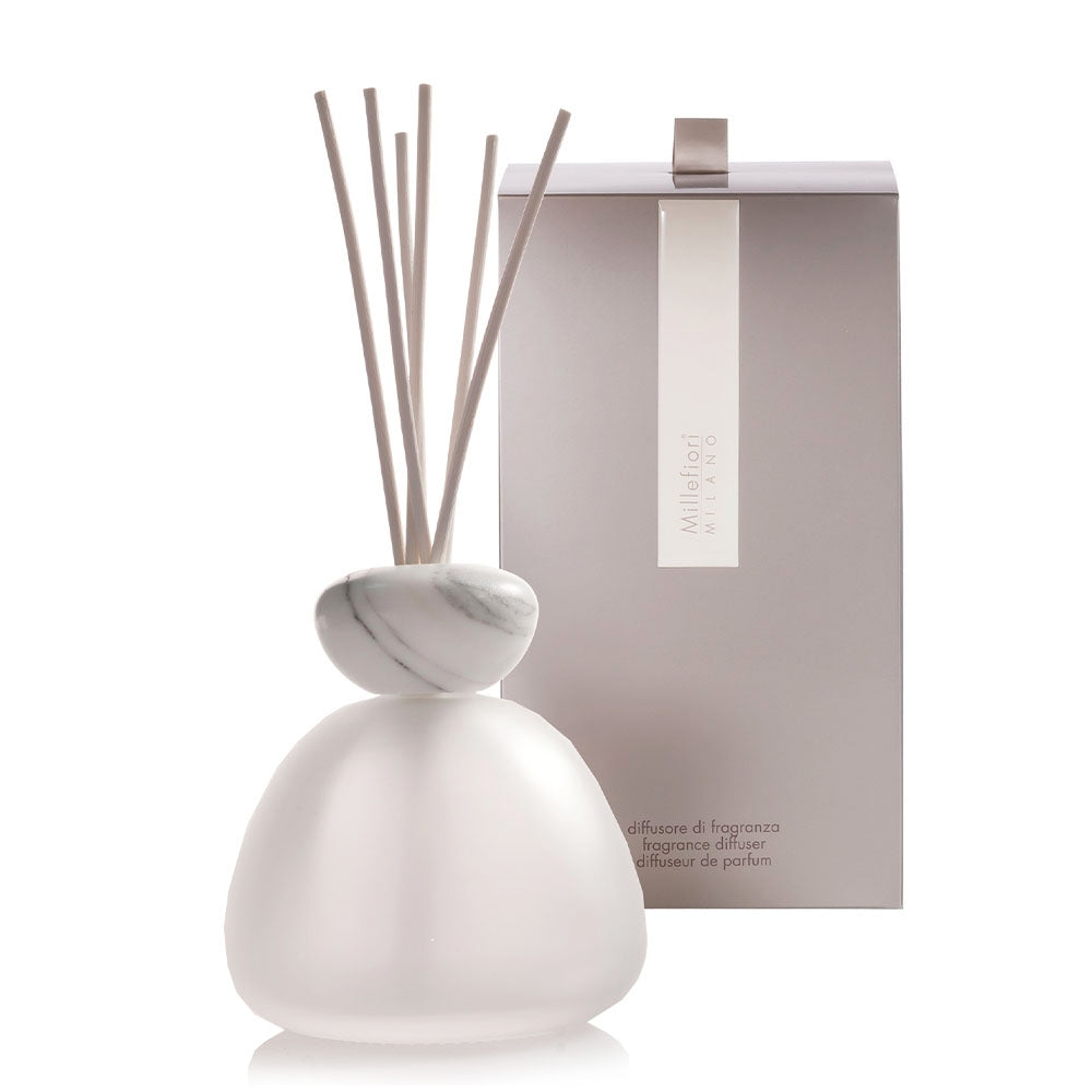 Millefiori Diffusore in Vetro Marble Glass Satinato Bianco-2