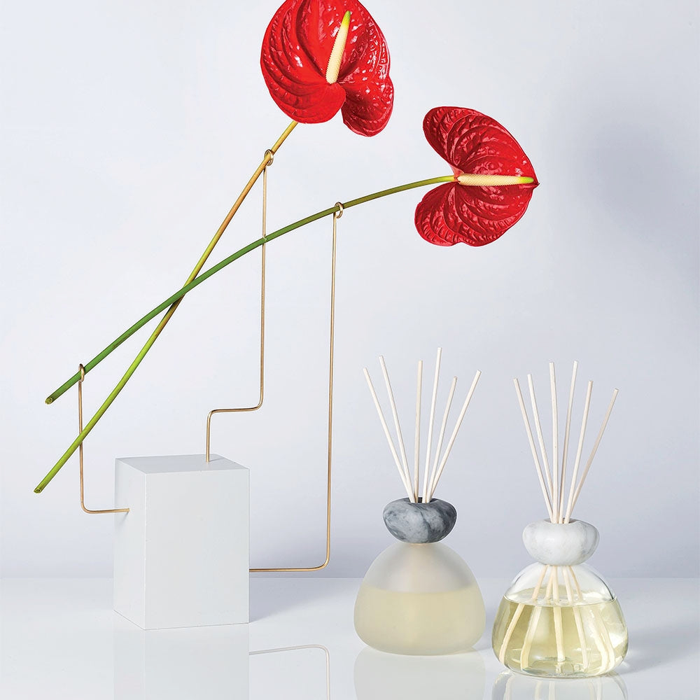 Millefiori Diffusore in Vetro Marble Glass Satinato Bianco-3