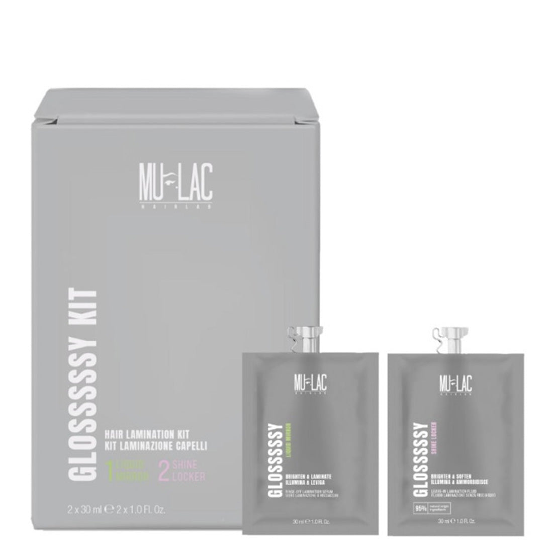Mulac Glosssssy Kit Kit Laminazione Capelli 