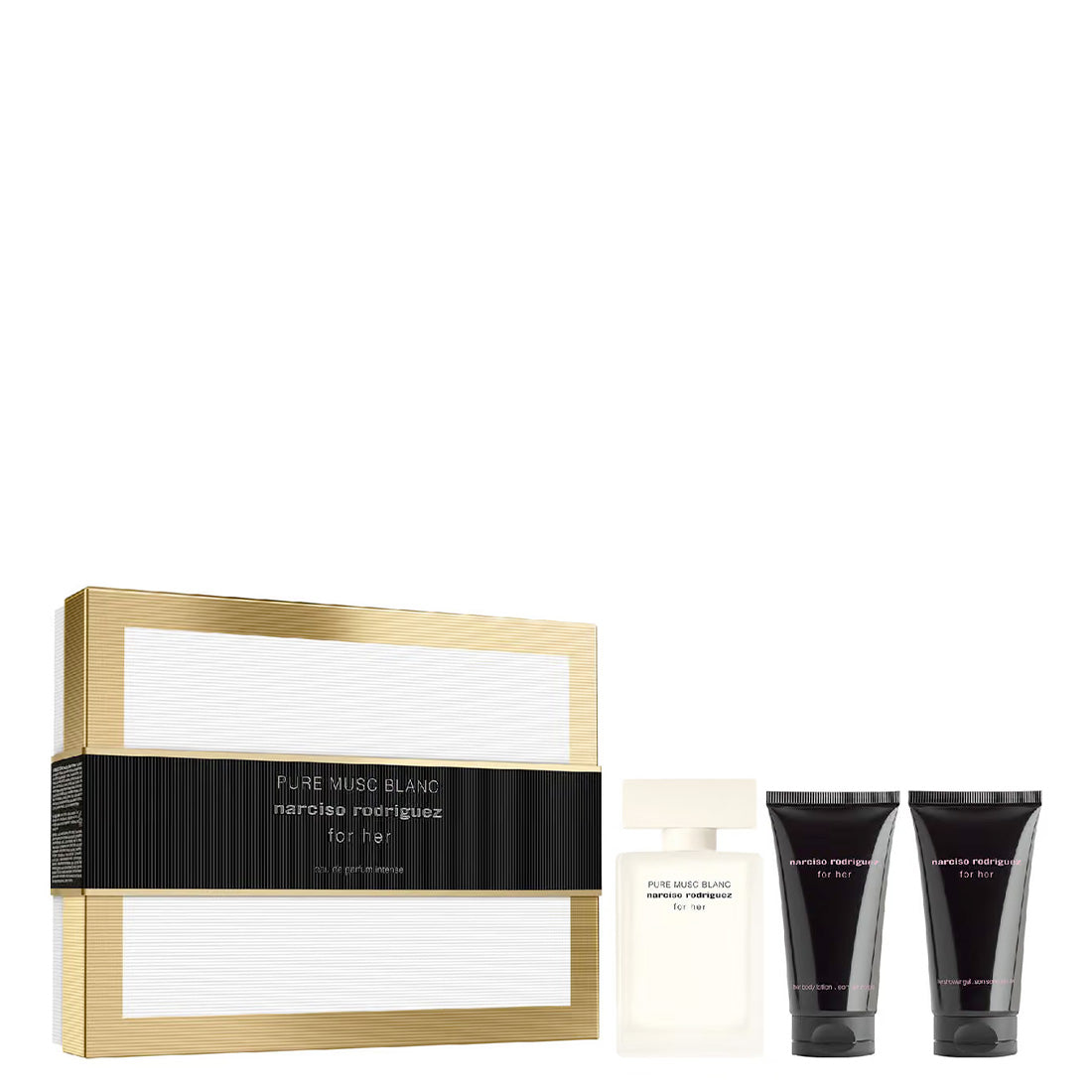 NARCISO RODRIGUEZ For Her Pure Musc Blanc Eau De Parfum Intense + Lozione Corpo + Shower Gel Set 