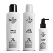 Nioxin Kit Trifasico Sistema 1 Per Capelli Naturali Leggermente Assottigliati Shampoo+Balsamo+Trattamento