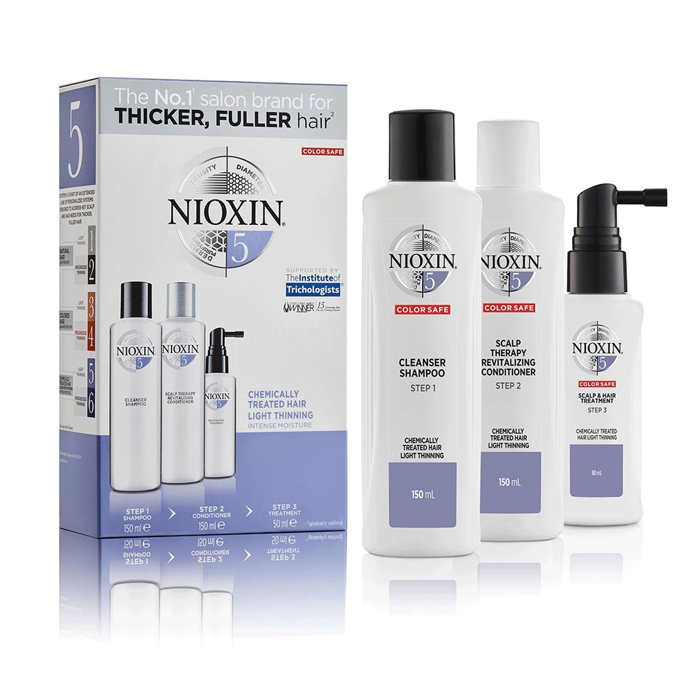Nioxin Kit Trifasico Sistema 5 Per Capelli Trattati Chimicamente e Leggermente Assottigliati-3