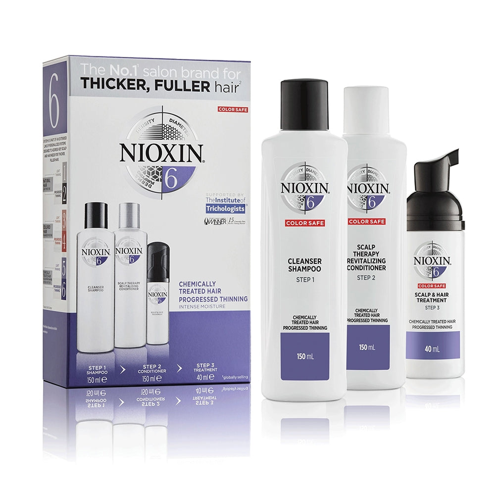 Nioxin Kit Trifasico Sistema 6 Per Capelli Trattati Chimicamente e Assottigliati-3