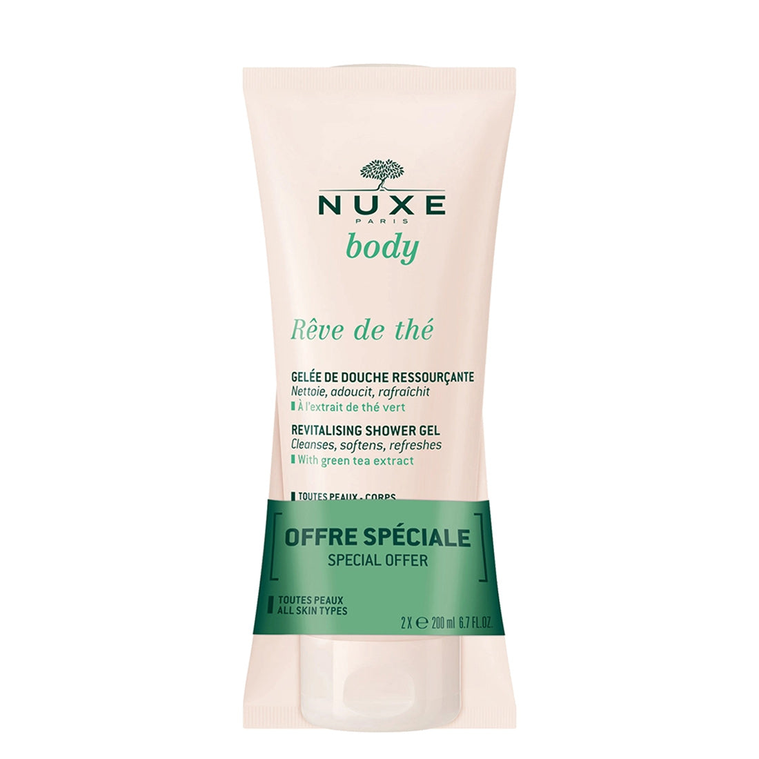 Nuxe Duo Reve de Thé Gelée de Douche Ressourcant