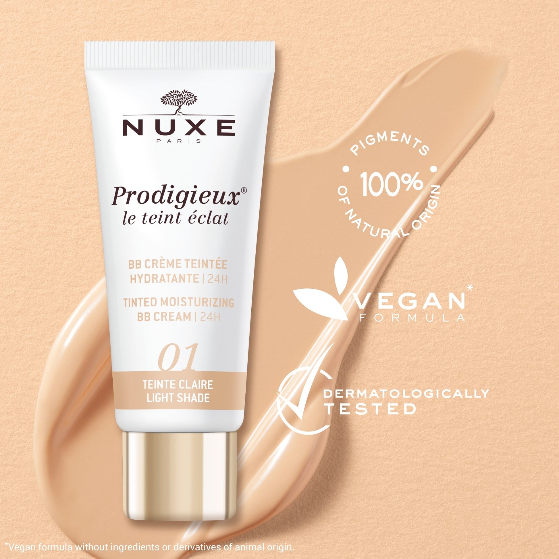 Nuxe Prodigieux Le Teint Éclat 01 Tonalità Chiara-3