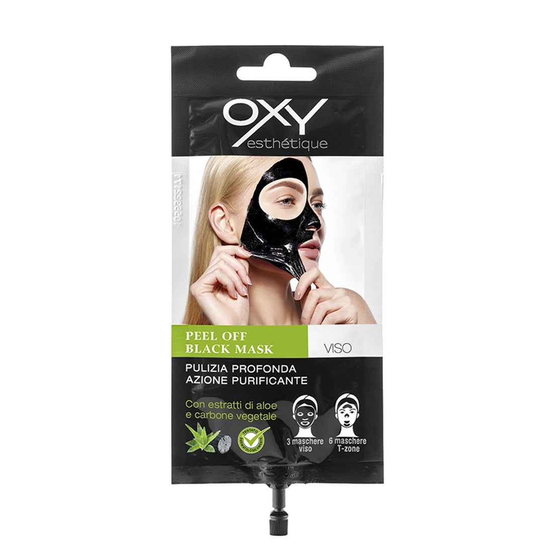 Oxy Peel Off Black Mask Viso con Estratti di Aloe e Carbone Vegetale