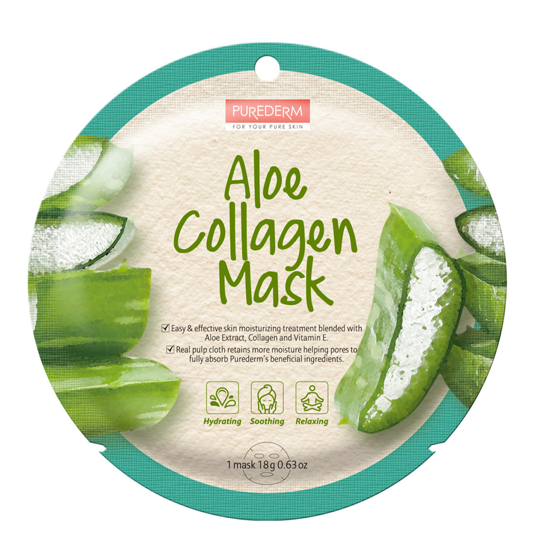 PUREDERM Aloe Collagen Mask
