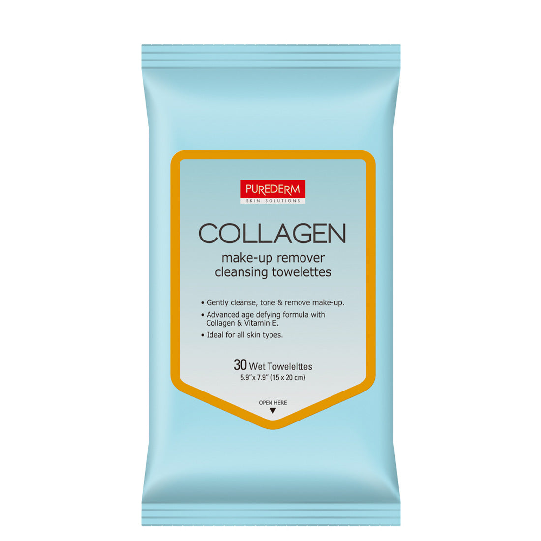 PUREDERM Collagen Make-Up Remover Cleansing Towelettes