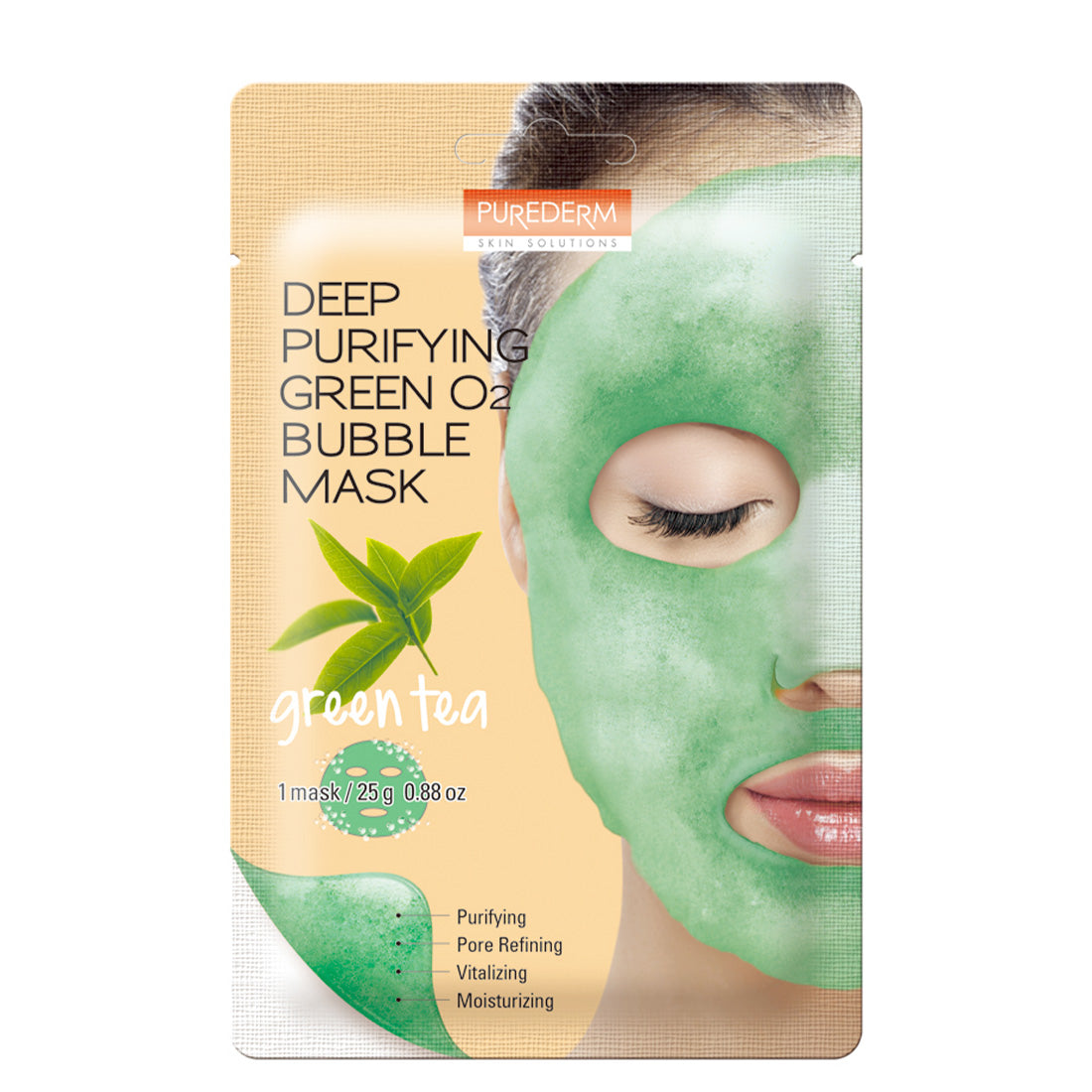 PUREDERM Deep Purifyng Green Bubble Mask