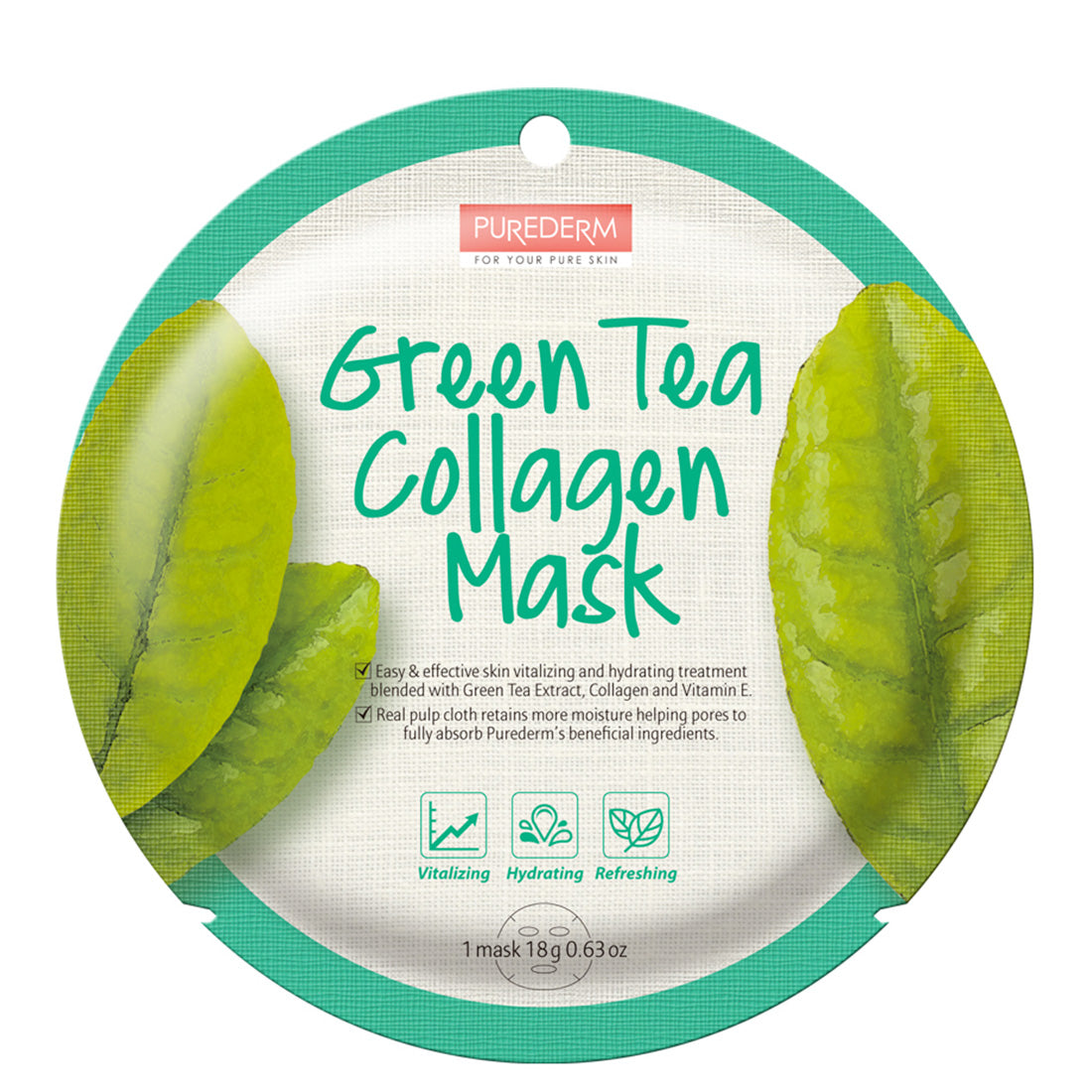 PUREDERM Green Tea Collagen Mask