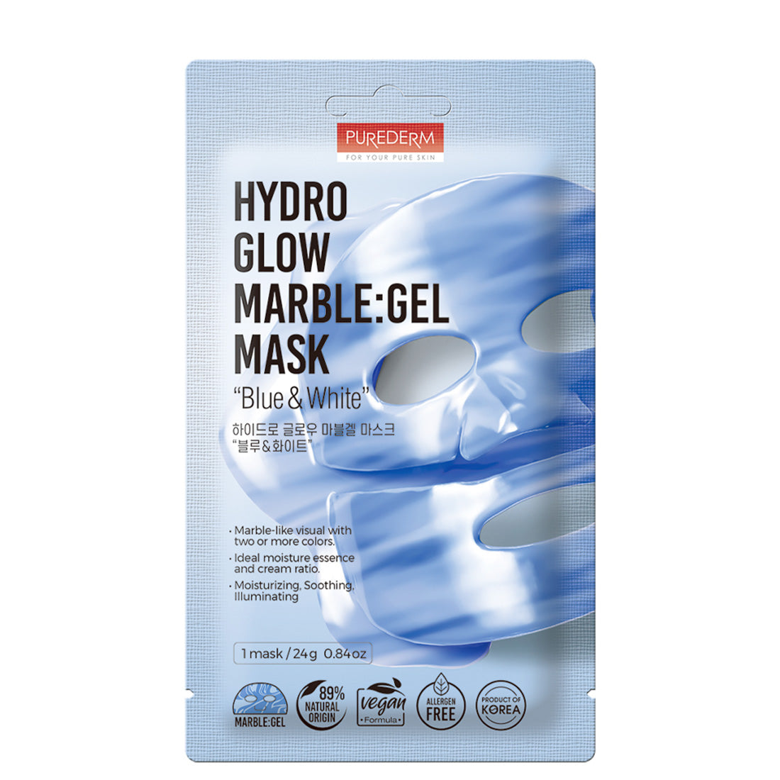 PUREDERM Hydro Glow Marble Gel Mask  