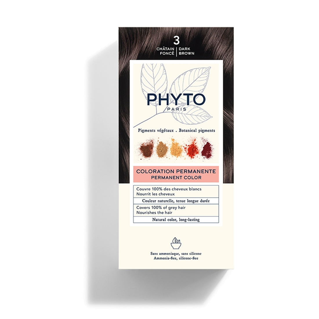 Phyto Colorazione Permanente 3 Chatain Foncé