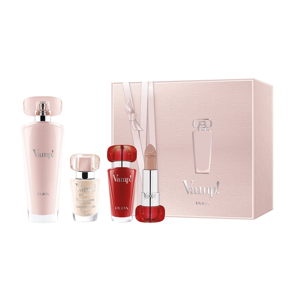 Pupa Kit Vamp! Eau de Parfum Pink + Vamp! Lipstick + Vamp! Smalto