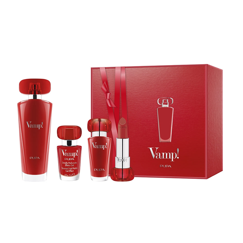 Pupa Kit Vamp! Eau de Parfum  Red + Vamp! Lipstick + Vamp! Smalto