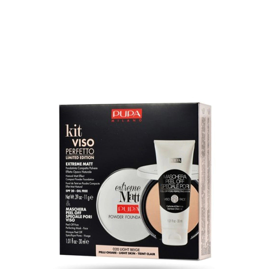Pupa Kit Viso Perfetto Extreme Matt 020 Light Beige
