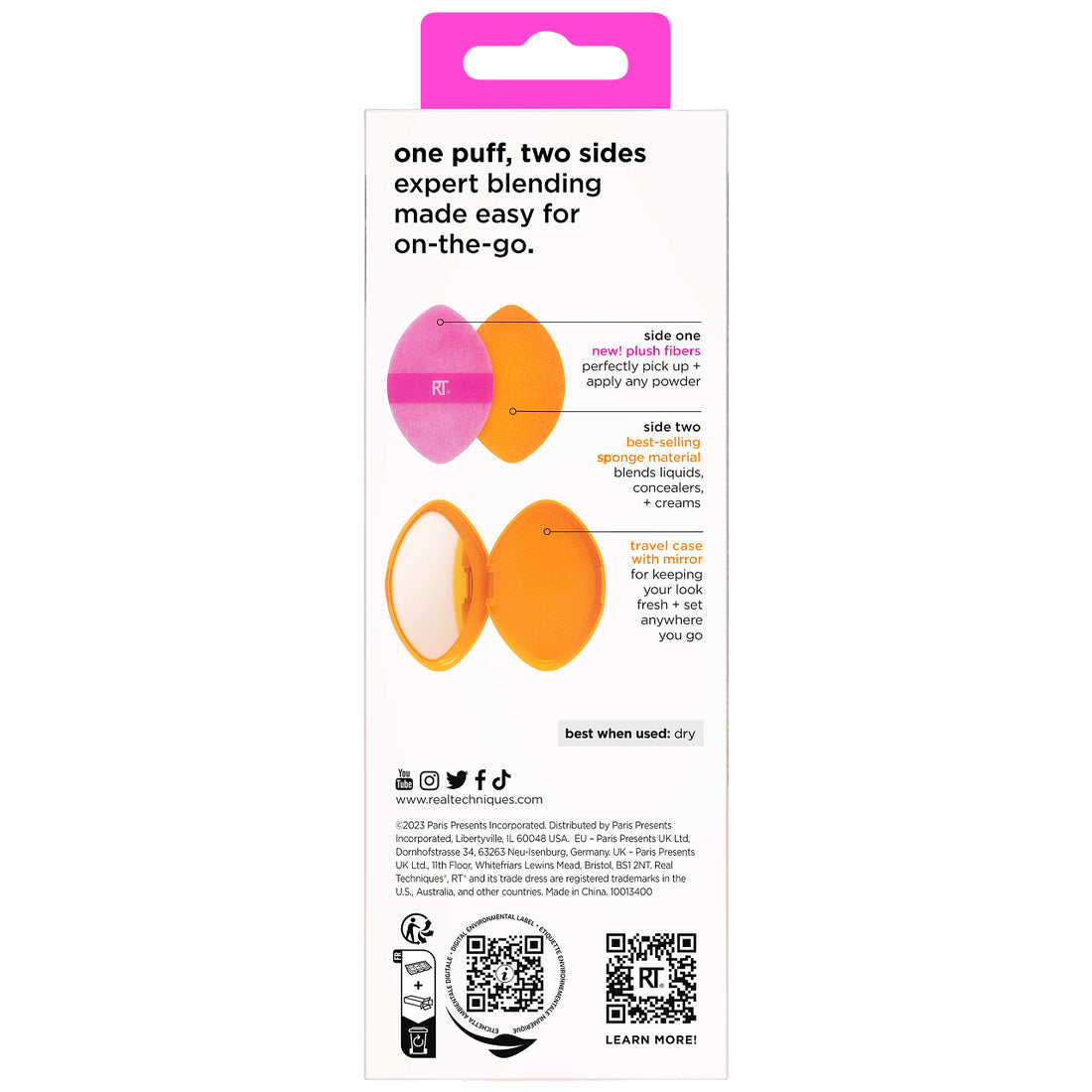 Real Techniques Miracle 2 In 1 Powder Puff + Travel Case -4