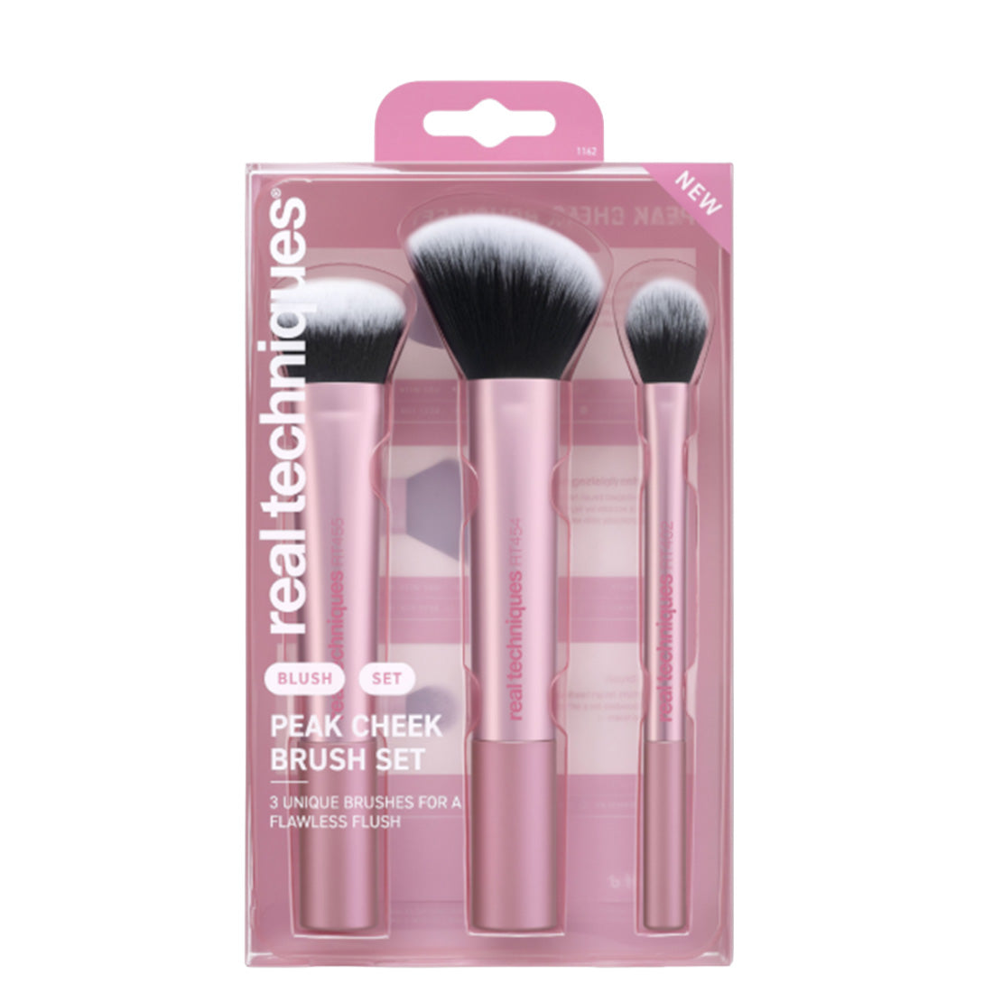 Real Techniques Peak Cheek Brush Pennelli Viso Blush Set X3 