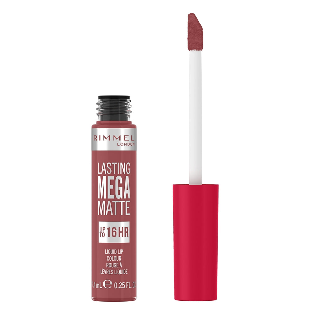 Rimmel Lasting Mega Matte 210 Rose & Shine-5