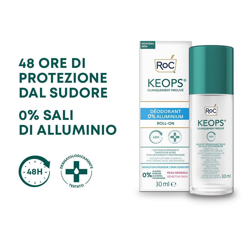 Roc Keops Deodorante Roll-On 48H 0% Aluminum-2