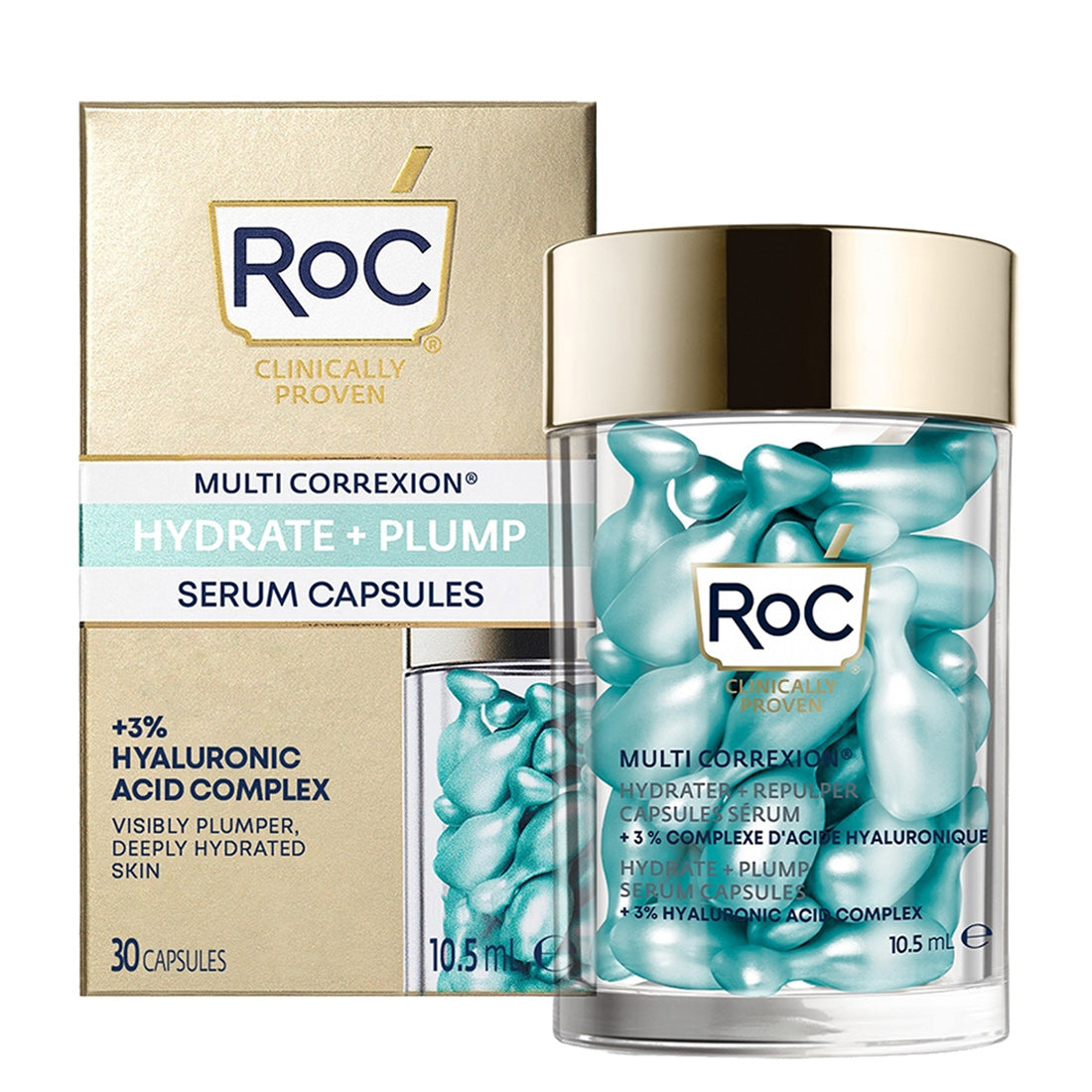 Roc Multi Correxion Hydrater + Repulper Capsules Sérum