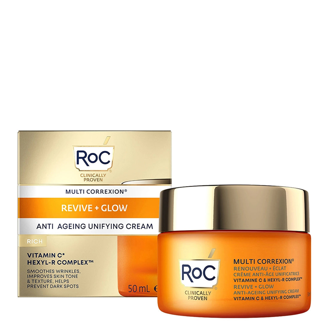 Roc Multi Correxion Renouveau + Éclat Crème Anti-Age Unificatrice