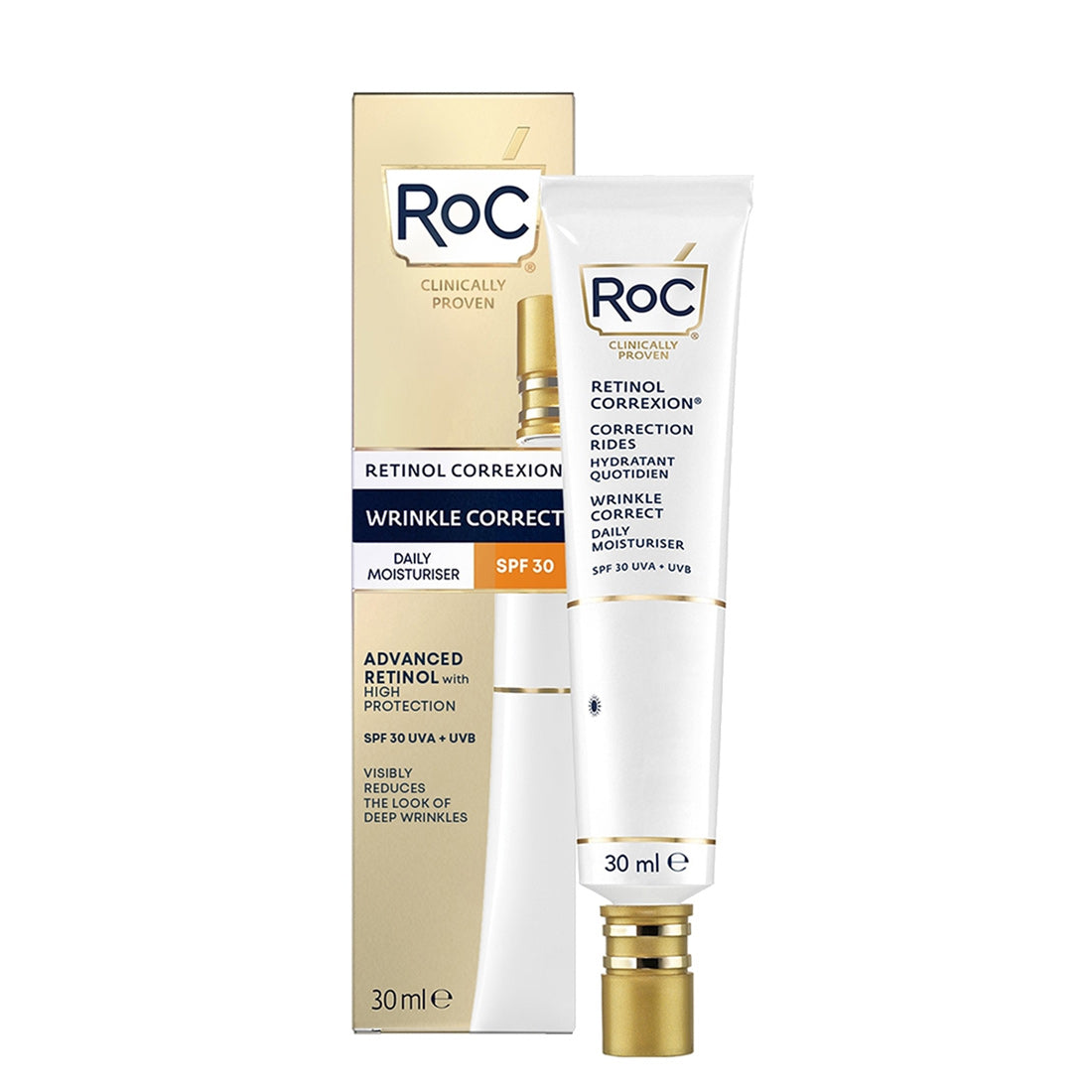 Roc Retinol Correxion Correction Rides Hydratant Quotidien SPF30