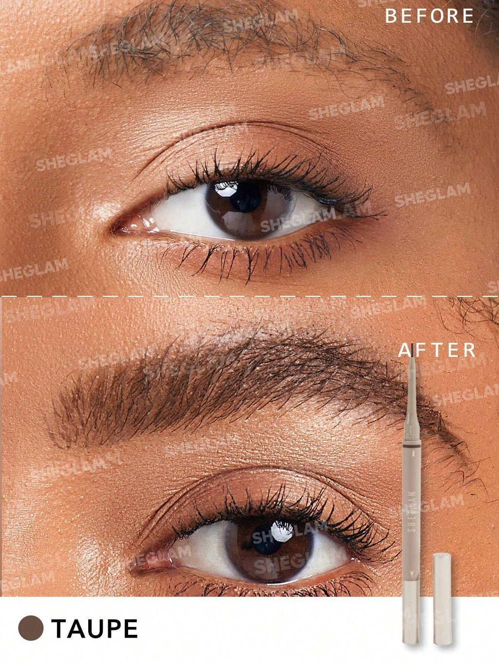 SHEGLAM Brows On Demand 2-In-1 Brow Pencil Taupe-3