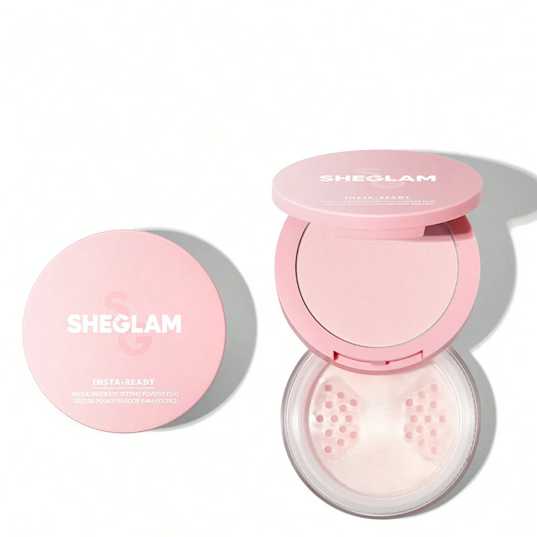 SHEGLAM Insta Ready Face & Under Eye Setting Powder Duo Bubblegum