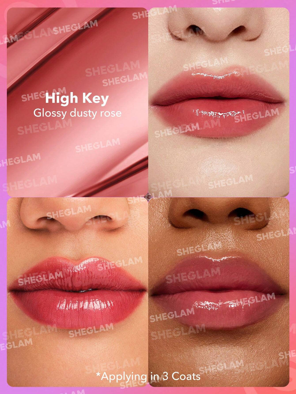 SHEGLAM Mirror Kiss High Shine Lipstick High Key-2