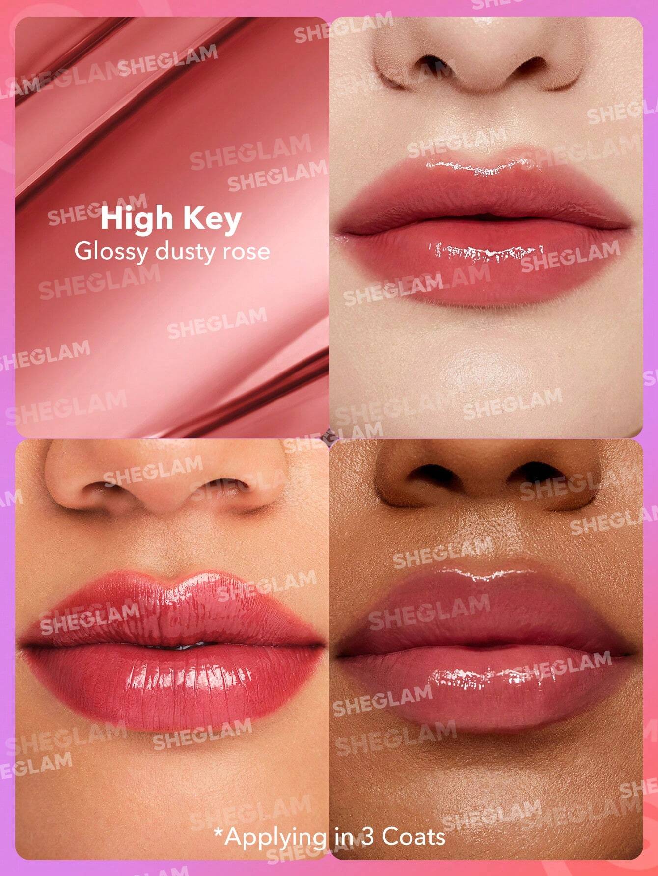 SHEGLAM Mirror Kiss High Shine Lipstick High Key-2