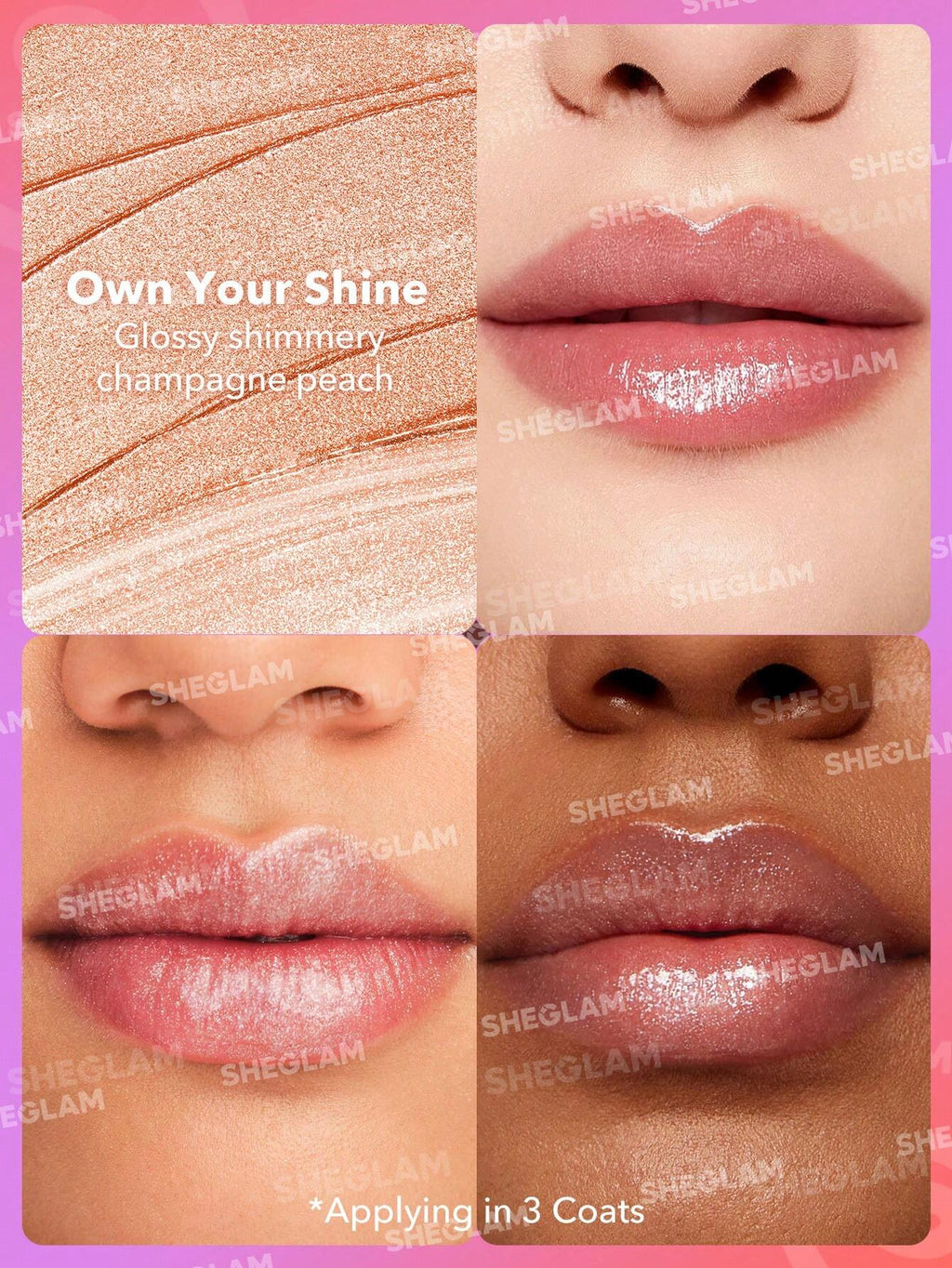 SHEGLAM Mirror Kiss High Shine Lipstick Own Your Shine-2