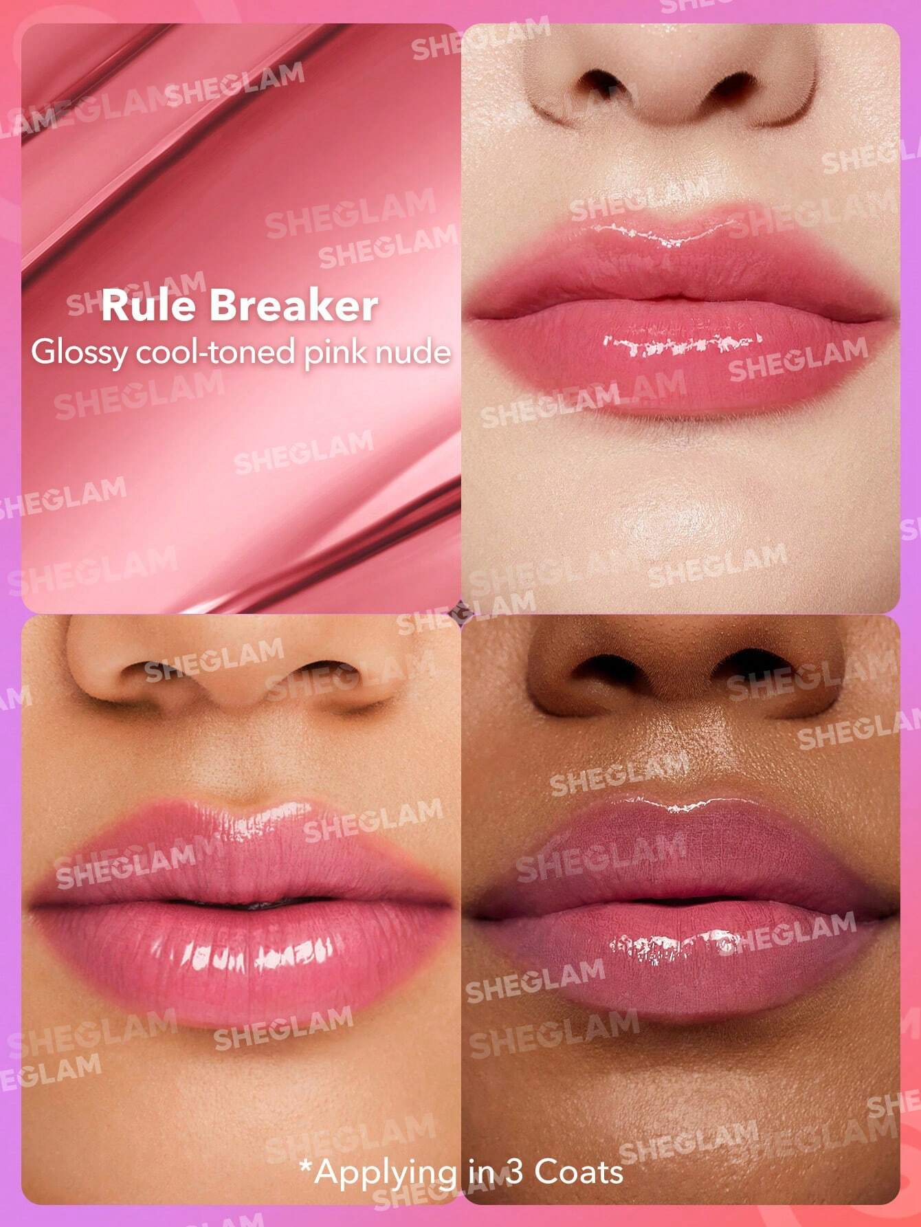 SHEGLAM Mirror Kiss High Shine Lipstick Rule Breaker-2