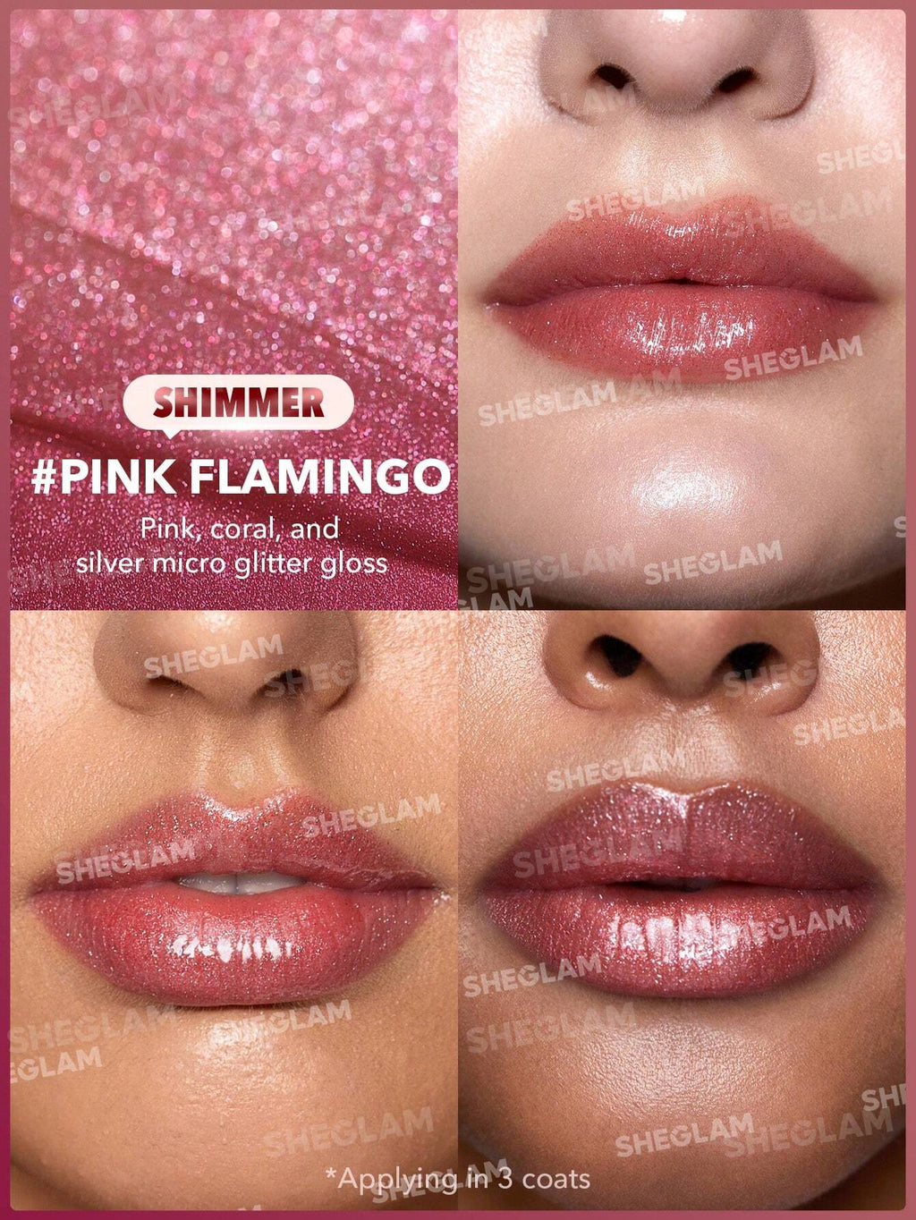 SHEGLAM Pout Perfect Shimmer Lip Plumper Pink Flamingo-2