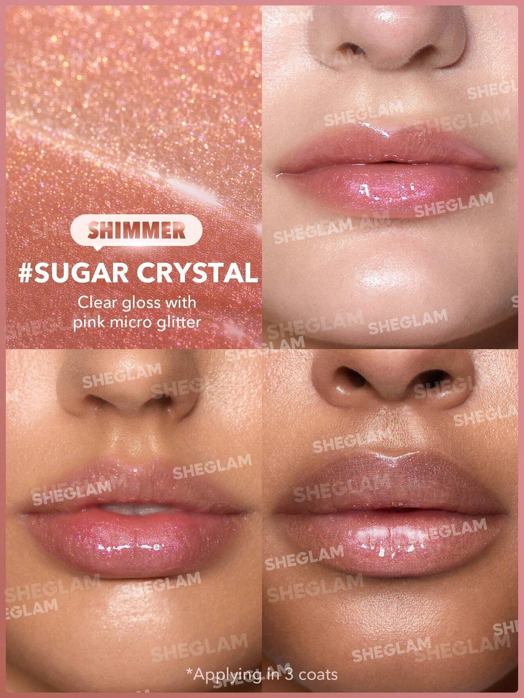 SHEGLAM Pout Perfect Shimmer Lip Plumper Sugar Crystal-2