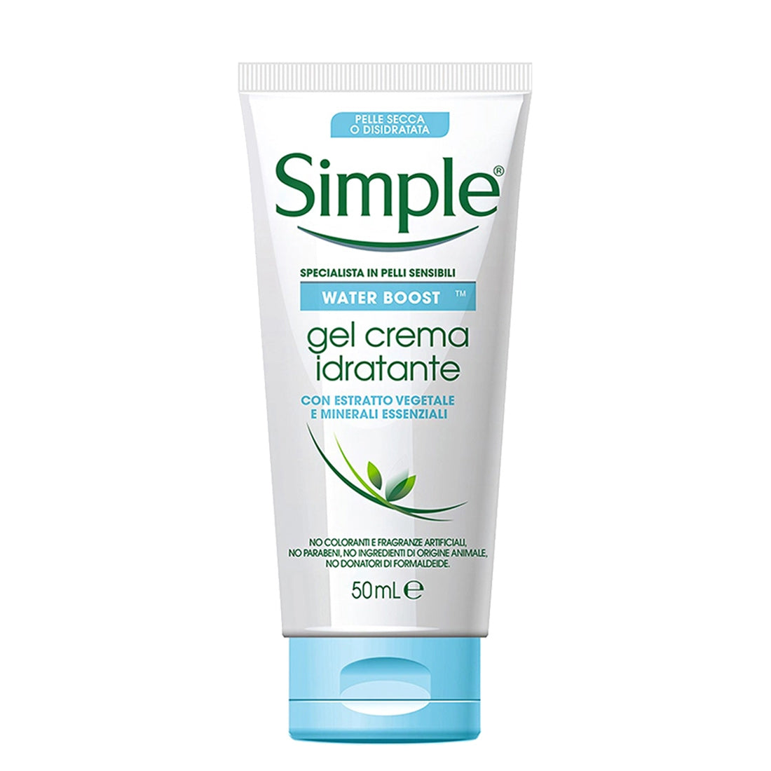 Simple Gel Crema Idratante pelle secca o disidratata