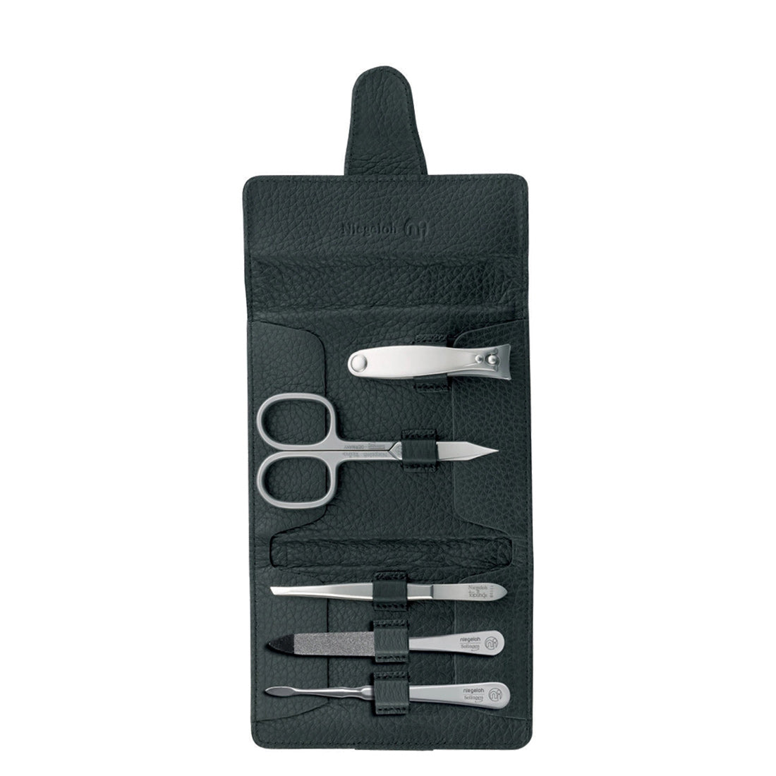 Solingen Set Manicure Capri M Taglia Unghie + Forbicine + Pinzette + Lima + Spingi Cuticole