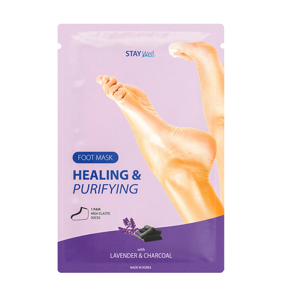 Stay Well Healing & Purifying Foot Mask CHARCOAL